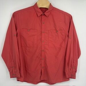 RailRiders Men's XL Washed Red/Pink Long Sleeve Button Down Hiking Outdoor Shirt